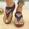 Women's Plus Size Flower Wedge Slippers Spring Comfortable Sandals