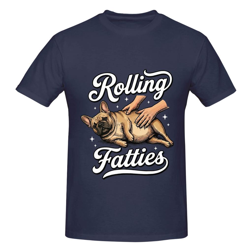 1 Piece Fatties Funny 100 Cotton Tshirt French Bulldog Tees Tops For Unisex