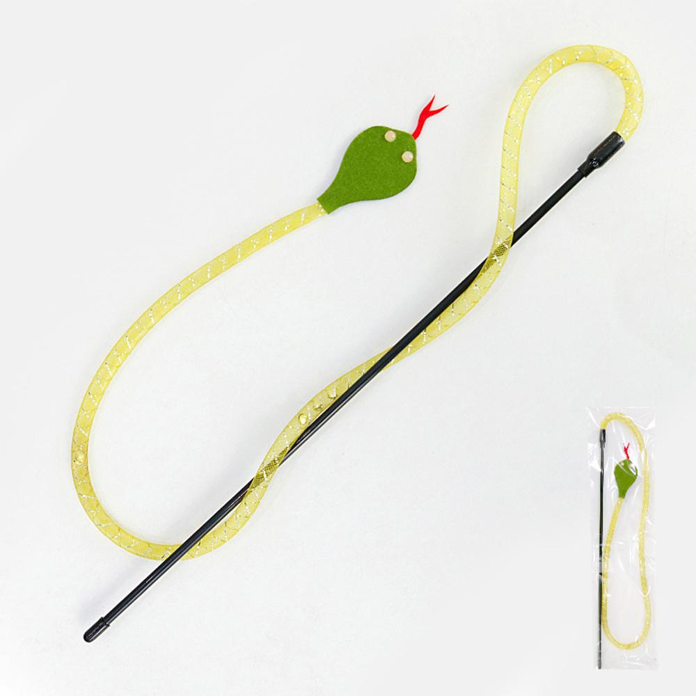 2pcs Feather Tassel Snake Cat Teaser Stick Pet Teasing Rod for Cats Toys Kitten Playing Scratch