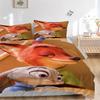 3pcs Cartoon Zootopia Nick & Judy Printed Quilt Set - Includes 1 Quilt Cover and 2 Pillowcases, Machine Washable - Suitable for All Seasons.S013