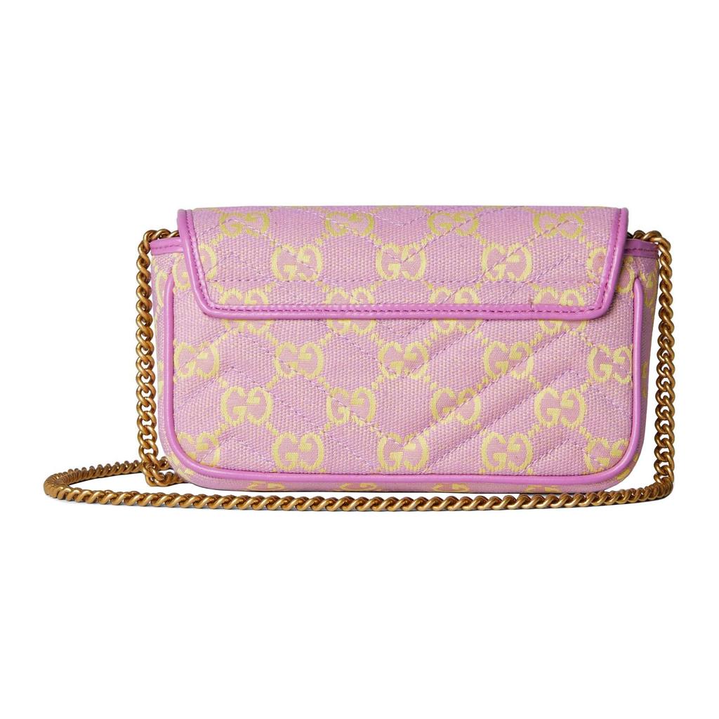 Gucci Super Mini Shoulder Bag Lilac/Yellow Women Shoulder_bags Pink 783141-FADAT-8741