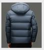 Men's 90% Goose Down Hooded Winter Jacket – Casual, Warm, Fashionable, Short Coat