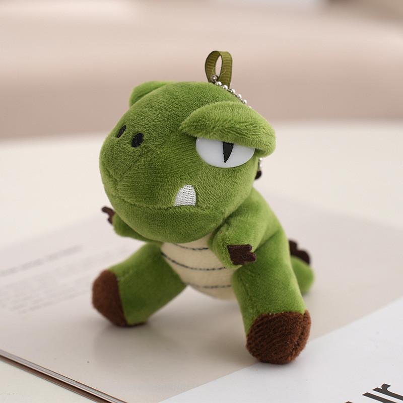Adorable Dinosaur Plush Keychain Soft Pp Cotton Stuffed Animal Bag Charm