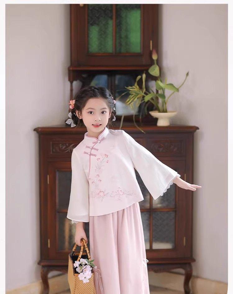 Girls' Super Fairy Hanfu - Spring/Autumn Long Sleeve Chinese Style Outfit