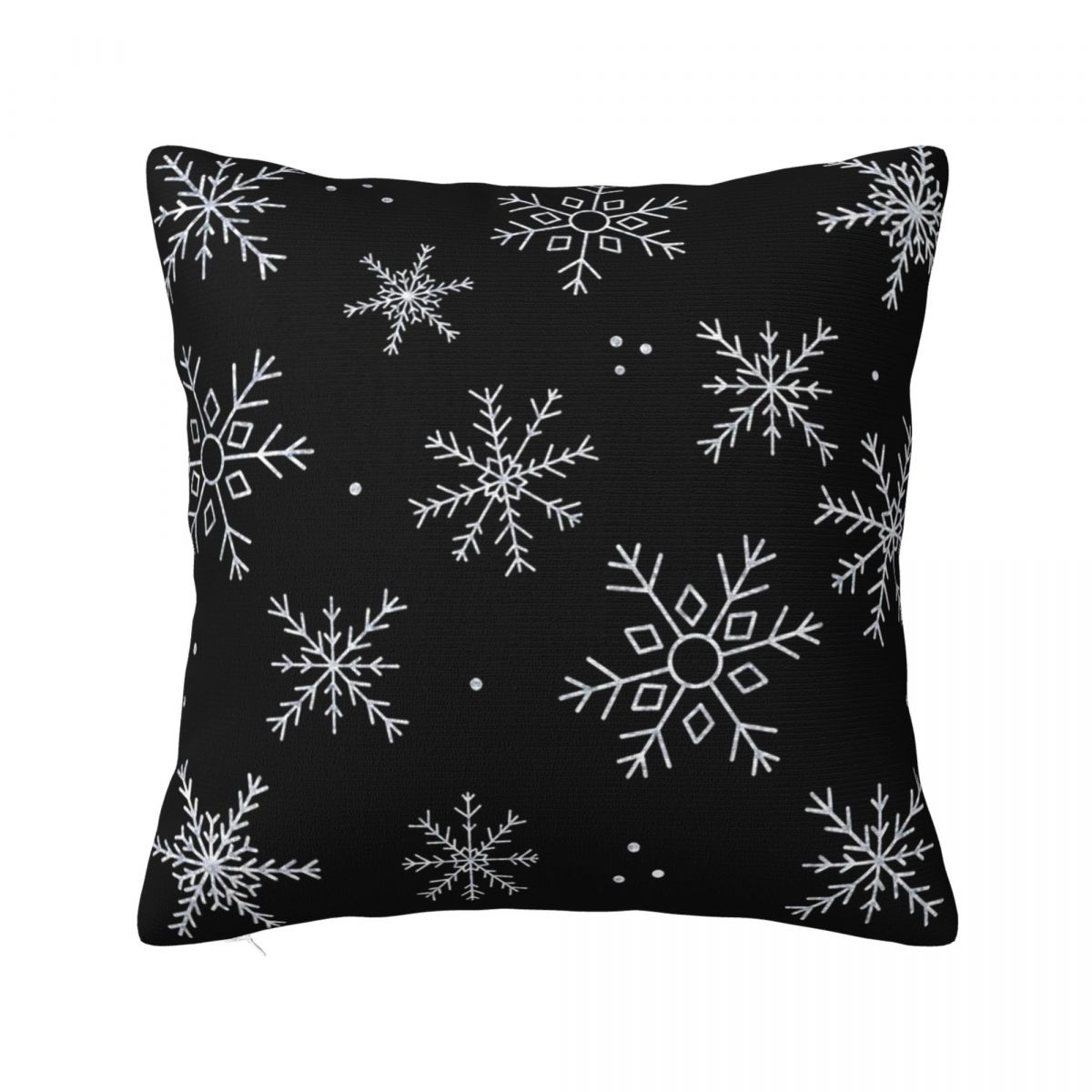 

Christmas Pattern White Snowflakes Square Pillowcase Cushion Cover Pillow Case Throw Pillow Cover for Home Sofa Living Room 12x12Inch