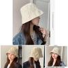 Cotton Pleated Bucket Hat For Fall Winter Fashion Women