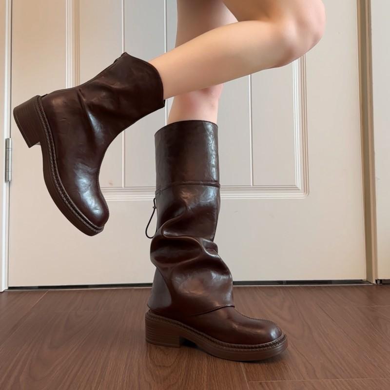 Spice Girls Pants Boots Women's New Two Wear Detachable Fashion Thick Heel Long Women's Boots Skinny Pile Boots