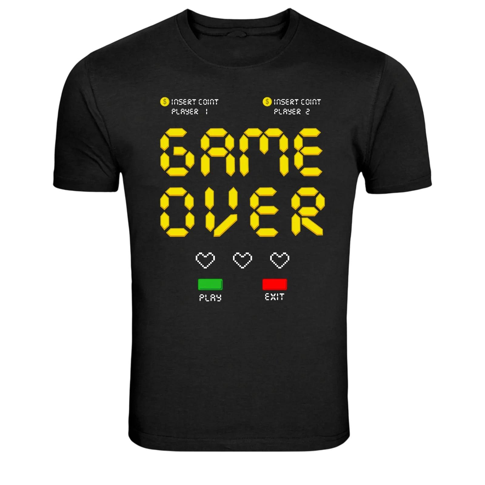 Game Over Retro Arcade Gamer Graphic T-Shirt S