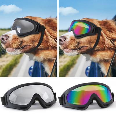 With Adjustable Straps UV Protection Windproof Anti-Fog Dustproof Dog Sunglasses Outdoor Riding Driving