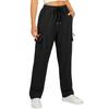 Pantalon Décontracté Ample pour Femme – Pantalon Cargo à Séchage Rapide avec Cordon de Serrage