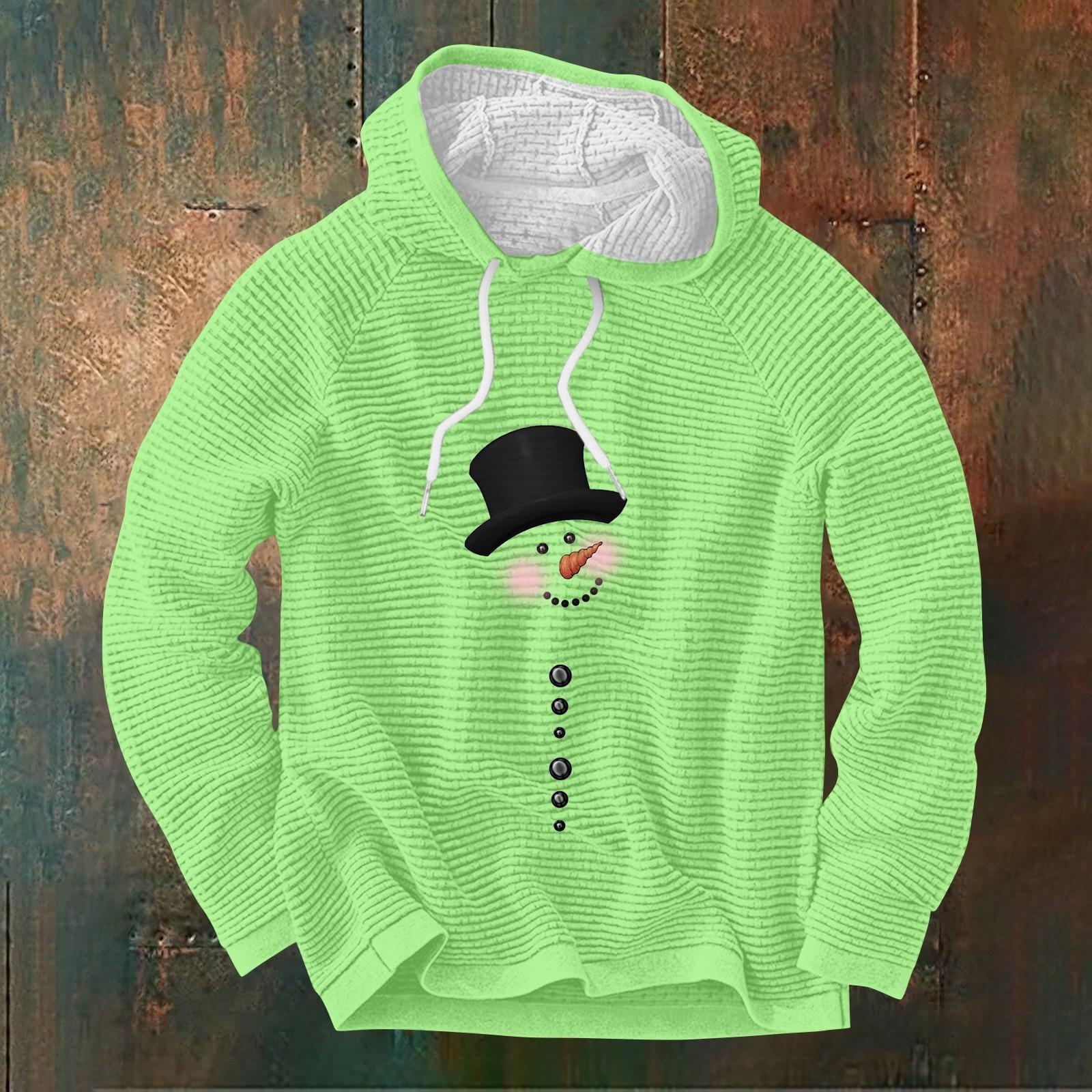 Мужской повседневный и модный свитер с длинными рукавами и капюшоном XXXL — фото 4