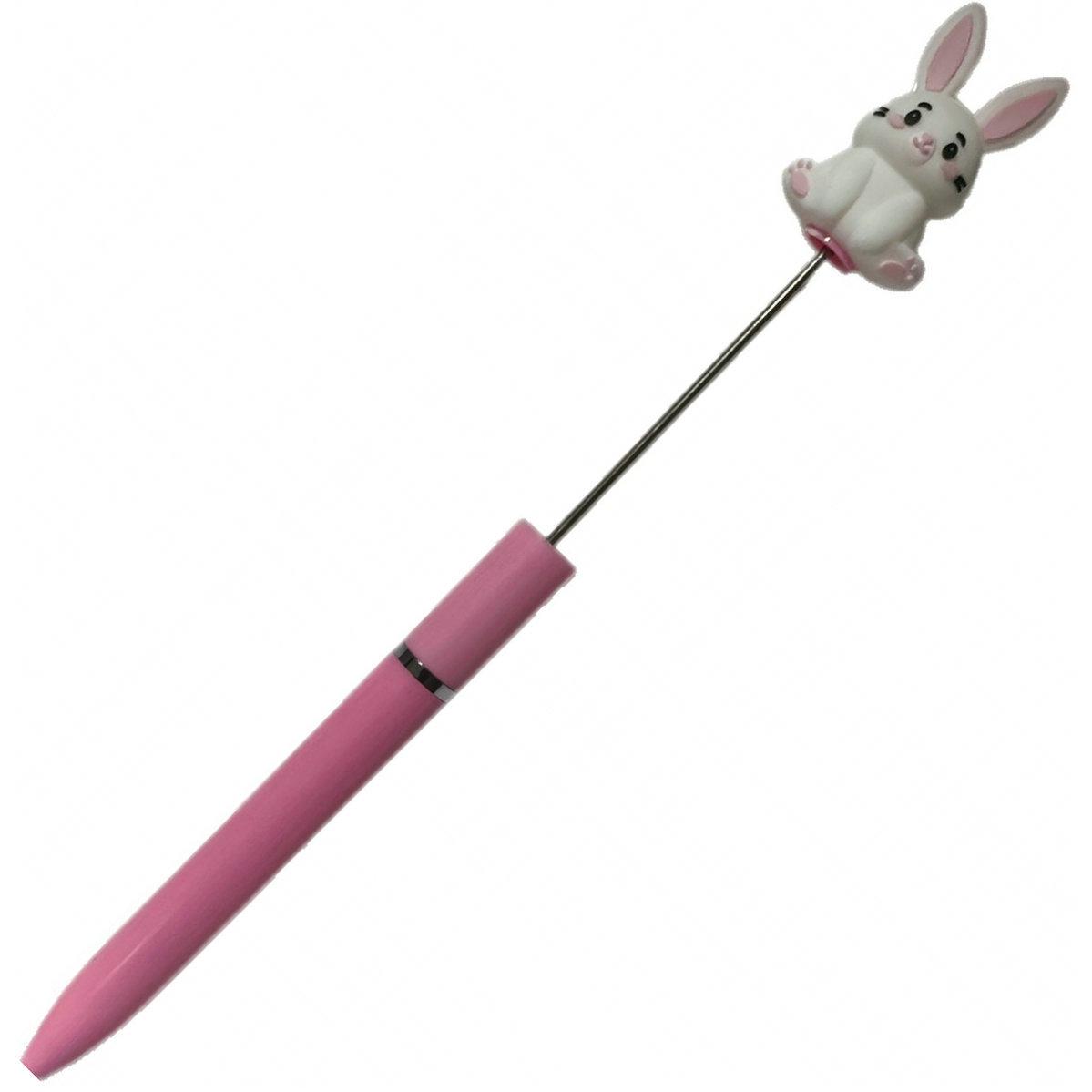 Little White Rabbit Twist Ballpoint Pen with String Beads Rabbit Pen