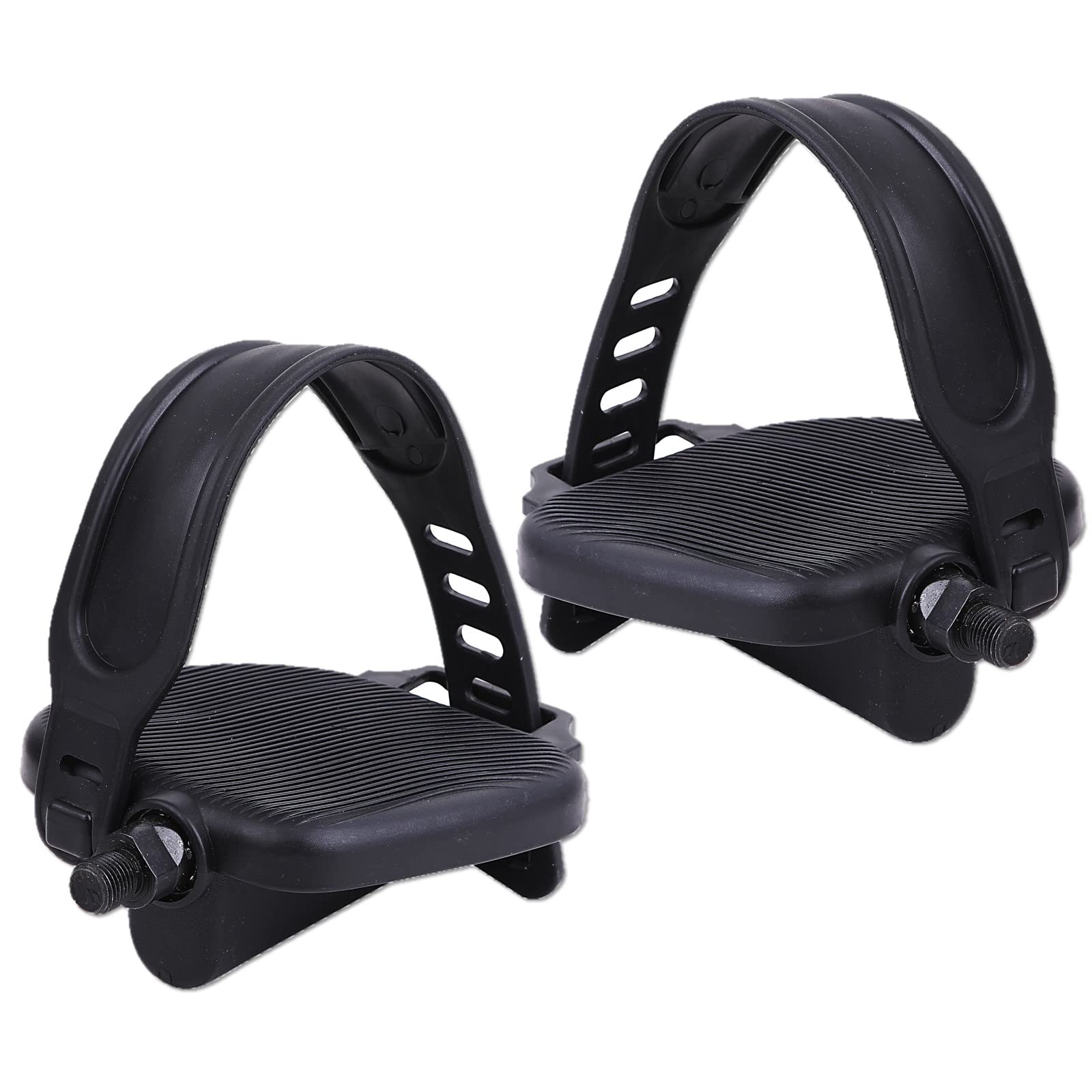 

Rubonarie Exercise Bike Pedals, Spin Bike, Exercise, Fitness, Replacement Set (Left and Right) (Black, 1/2 Thread Diameter, 12mm Shaft Length)