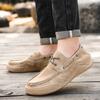 Scarpe Uomo in Pelle Fatte a Mano con Lacci Casual in Vera Pelle Scarpe Uomo Comfort Scarpe da Passeggio Manuali Fondo Morbido Scarpe Uomo mocassini