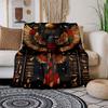"Golden Egyptian Bird Wall Art Decor"Blanket Flannel Throw Blanket for Sofa, Bed, Travel, Camping, Office, Couch, Chair, And Bed Gift for Ch