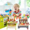 Table Wooden Children Top Work Bench Tools Set Toy Kids Puzzle Hands Games On