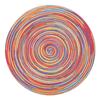 6PCS Braided Round Place Mats Kitchen Dining Table Runner Heat Insulation Non-Slip Washable Placemats Christmas Table Mats Home Decoration Pad Coaster