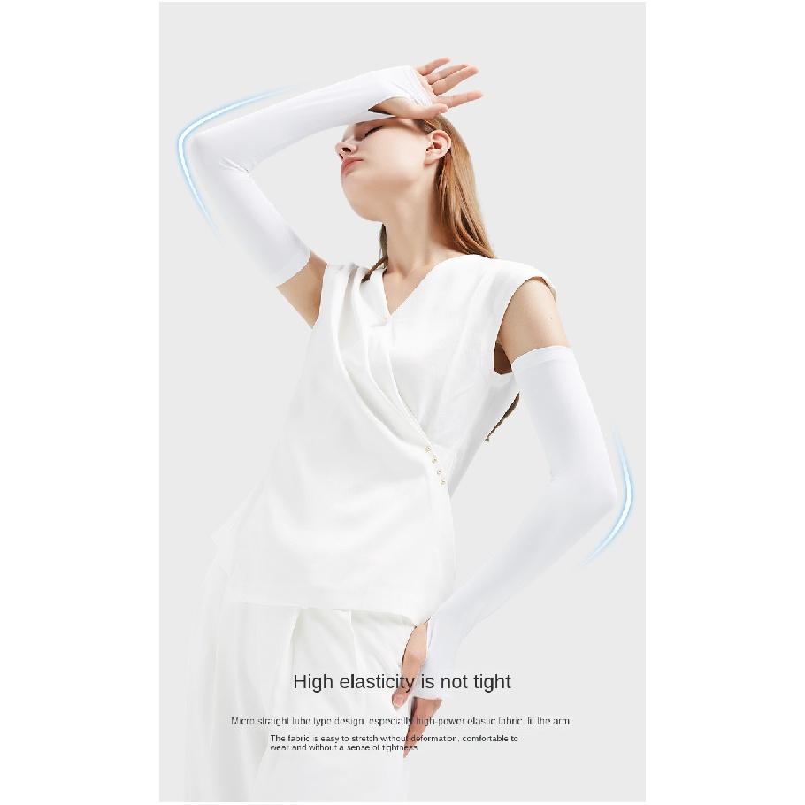 Summer Sun Protection Sleeve Women Outdoor Driving Riding Uv Long Breathable Arm Ice Silk Sleeves