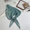 Triangle scarf scarf women's new lace lace solid color silk scarf high-end decorative neck protection small scarf multi-purpose headscarf