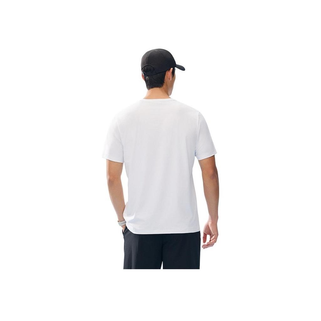 Anta Comfortable Simple Letter Round Neck Versatile Casual Breathable Short Sleeve T-Shirt Men Tops Pure-White 152527159-1
