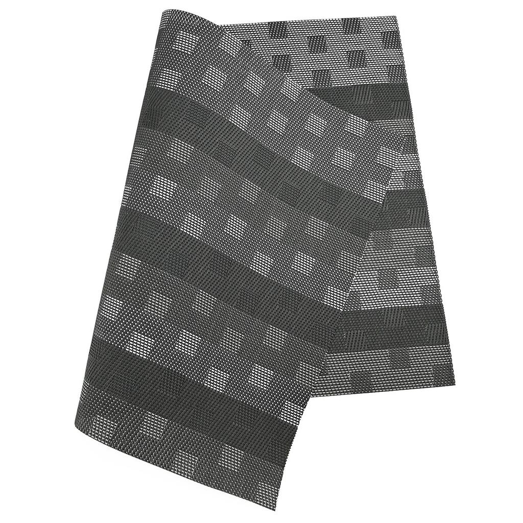 Black Weave Checkered Wine Cup Pad PVC Washable Placemats for Dining Table Mat Non-slip Placemat Set In Home Kitchen Accessories