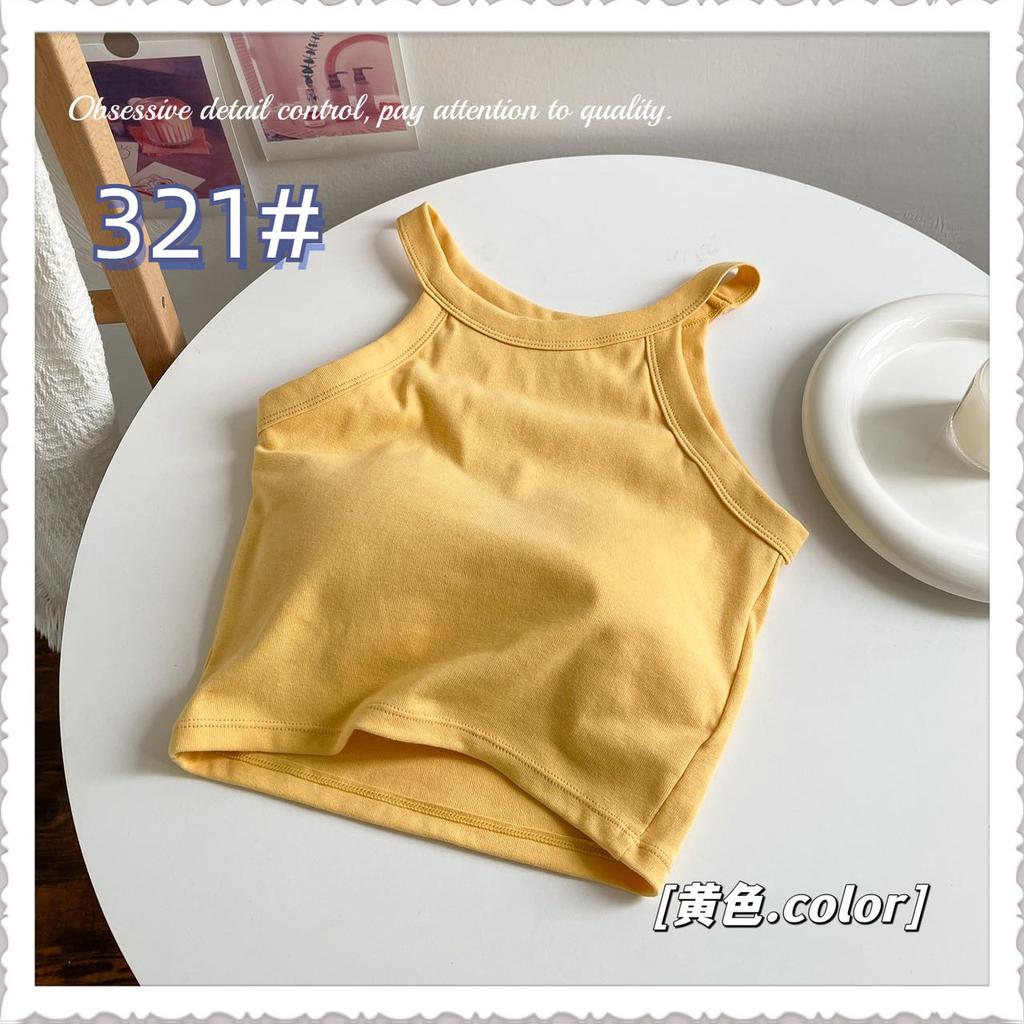 Strap Vest for Spring and Summer, Pure Cotton Back with Chest Cushion, Worn As A Base Layer, Sports Chest Wrap and Strapless Top for Women