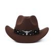 Tibetan Top Hat, Western Cowboy Hat, Tibetan Felt Hat, Cow Head, Grassland, Plateau Ethnic Style Outdoor Hat