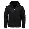 Men S Solid Color Hooded Fleece Knit Cardigan Autumn Winter Casual Coat