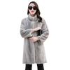 Imitation mink coat women's imitation fur coat new imitation mink velvet medium and long stand-up collar imitation fur coat