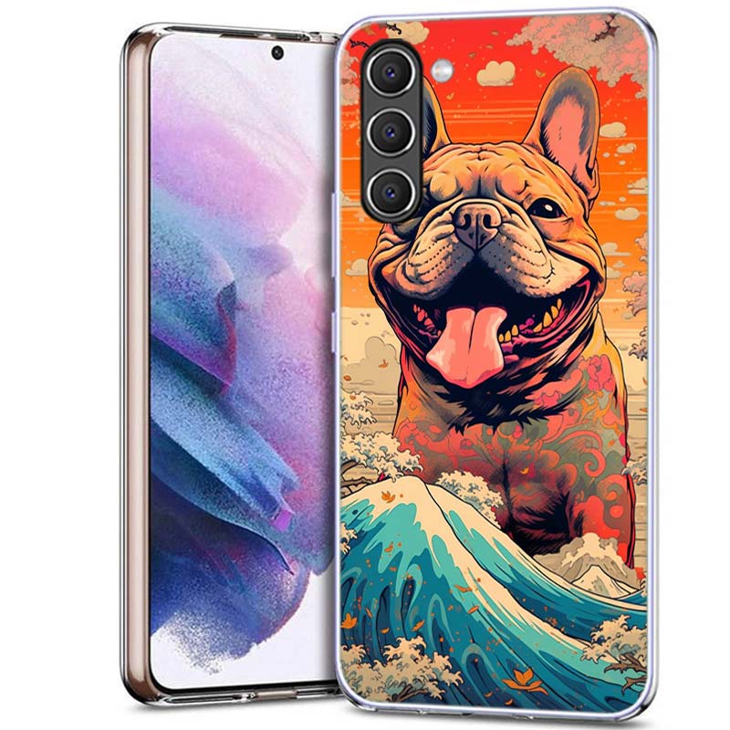French Bulldog Dog Pug Phone Case for Samsung A54 A14 A24 A34 A17 A37 A57 A55 A35 A25 A15 A13 A23 A33 A53 A07 A05S A04S A03 A73