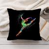 Gymnastics Water Color Cushion Cover Short Plush DoubleSided Printing Home Machine Washable In Warm Winter Pillow Cover