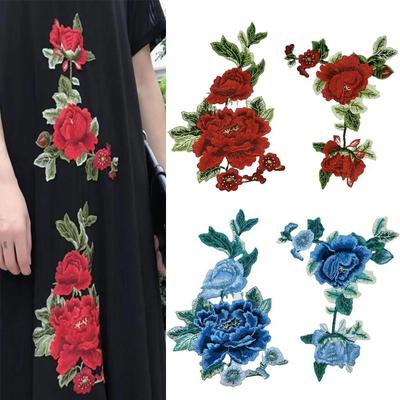 Fashion Elegant Colorful Embroidery Lace Flower Applique 3D Flower DIY Embroidery Patches Floral Patches DIY Clothing