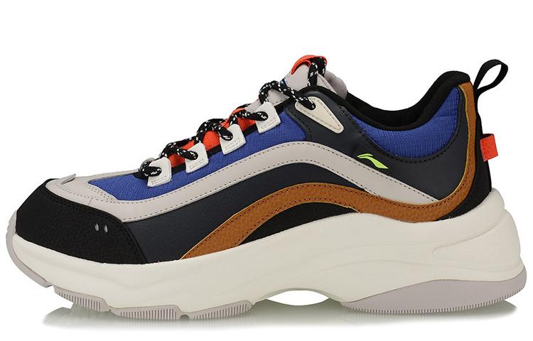 Li Ning Aurora WindWalker Скользкие Устойчивые к истиранию Низкие Спортивные Повседневные Кроссовки Мужские Черно-синие AGCP245-3 41.5