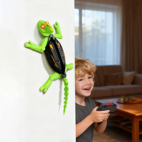 Electric Remote Control Gecko Toy Rechargeable RC Wall Crawler Lizard Robot Toddlers Educational Wall Climbing Gecko Toy
