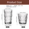 Tasse en verre givré de 300 ml/360 ml, pour eau, café, whisky, bière, thé, lait, avec poignée
