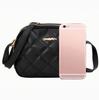 Fashion PU Leather Plaid Flap Bag CasualMessenger Crossbody Bag Solid Shoulder Bag
