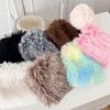 Furry Leg Warmers Winter Wear for Everyday Outfits Festivals Women Colorful Fuzzy Plush Boot Cuffs Footless Calf Socks