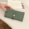 2026 New Women's Soft Cowhide Leather Clutch: Genuine Foldable Long Wallet with Large Capacity for Phone and Money Clip