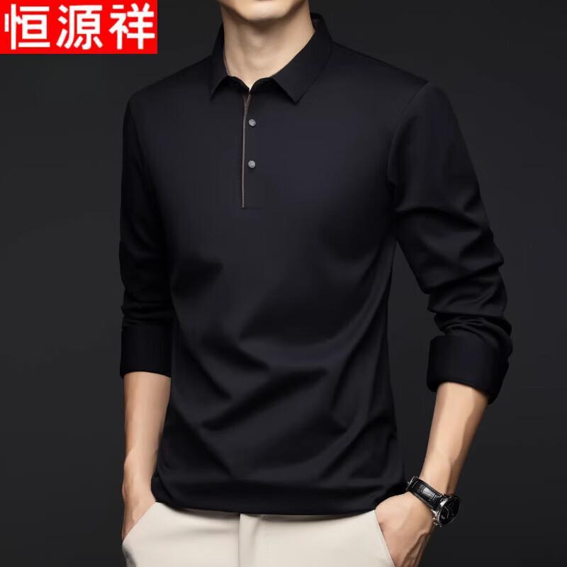 Hengyuanxiang Men's Long-Sleeve Polo Shirt
