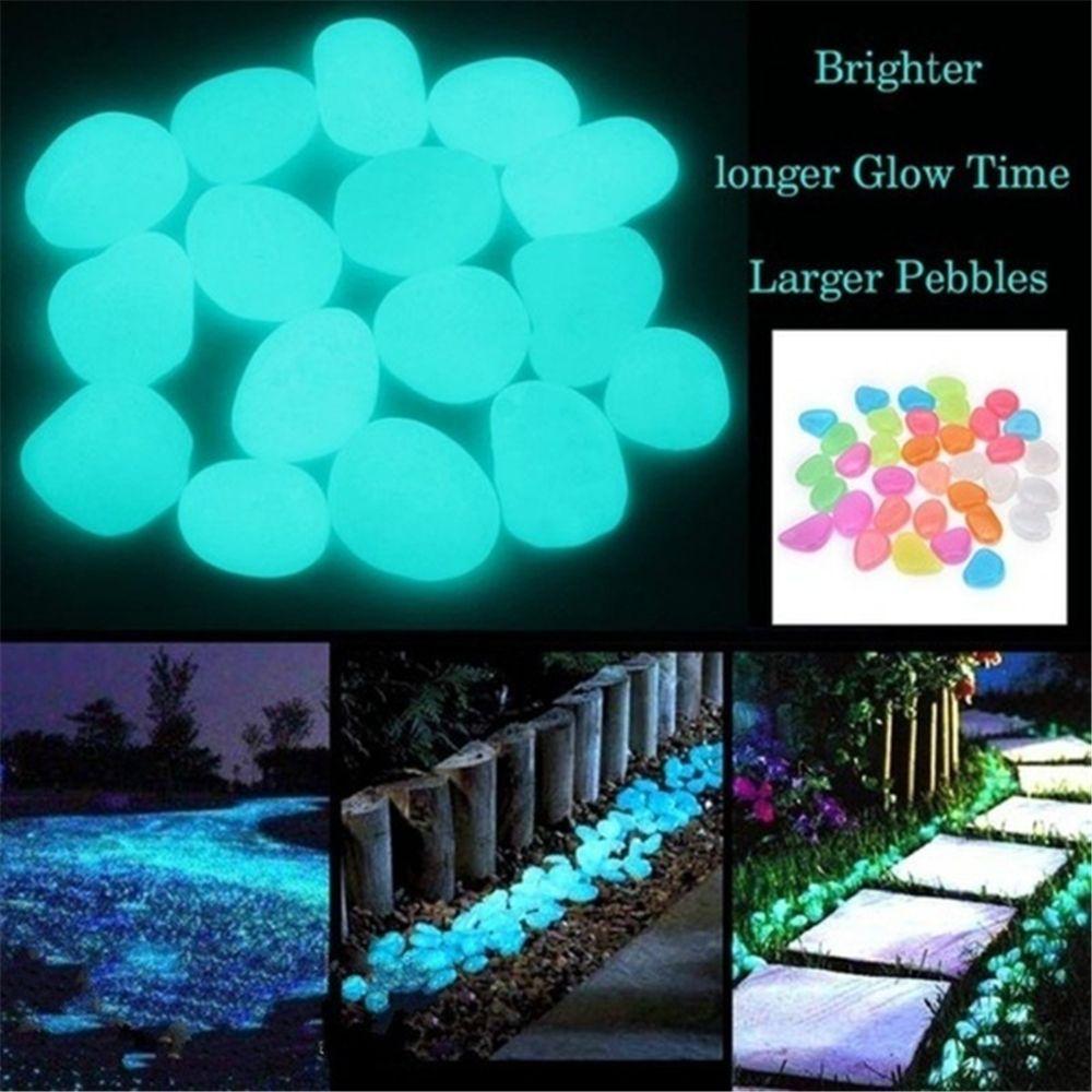 

Garden Decoration Outdoor Walkway Plants Glowing Rocks Luminous Stones Pathway Decor Glow Pebbles
