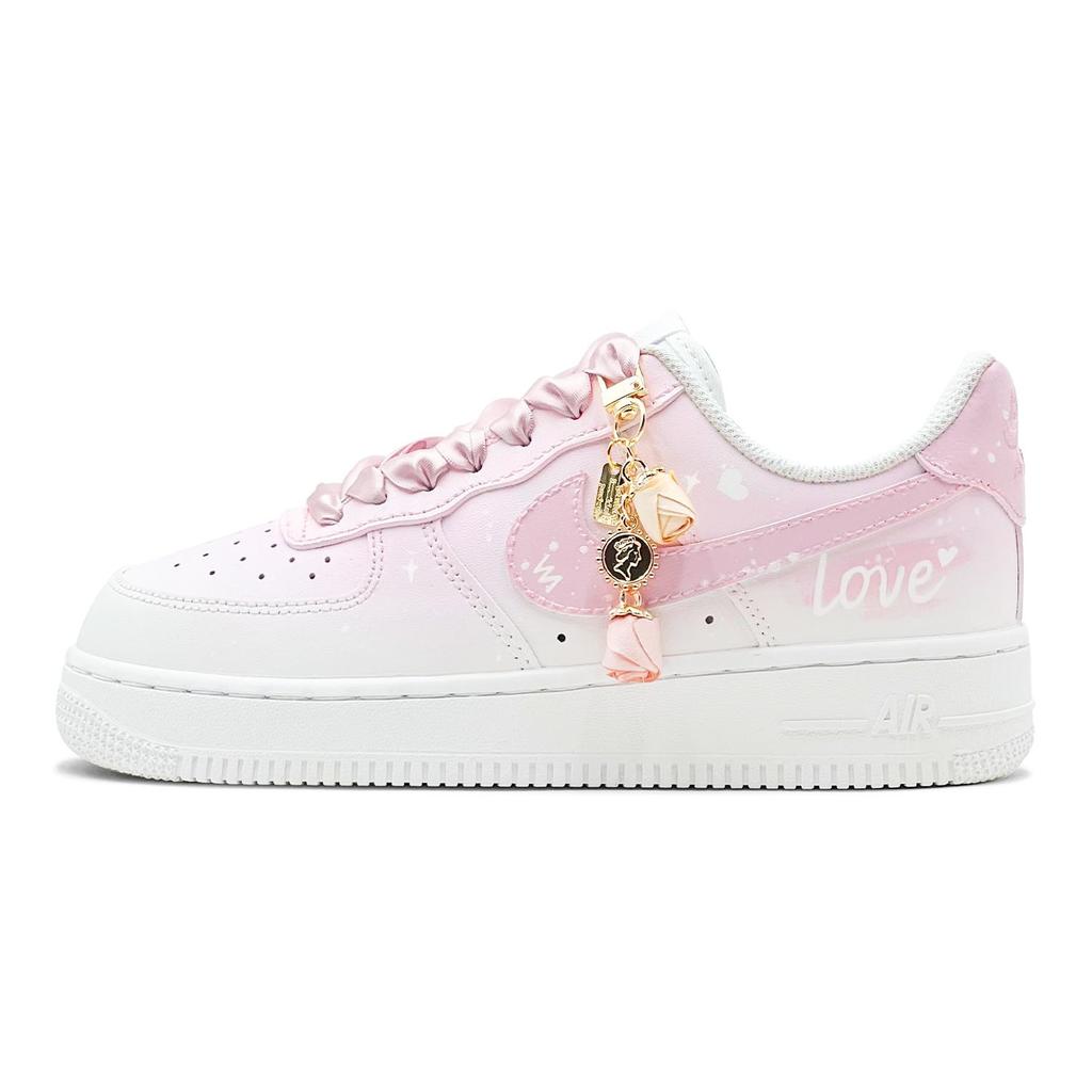 Nike Air Force 1 Air Force 1, Für Paare, Romantisches Mitbringsel, Rose Liebe, Mädchenhaft, Elegante Anmut Niedrige Skateboard-Schuhe DH2920-111(TeamS2-S-BOX)