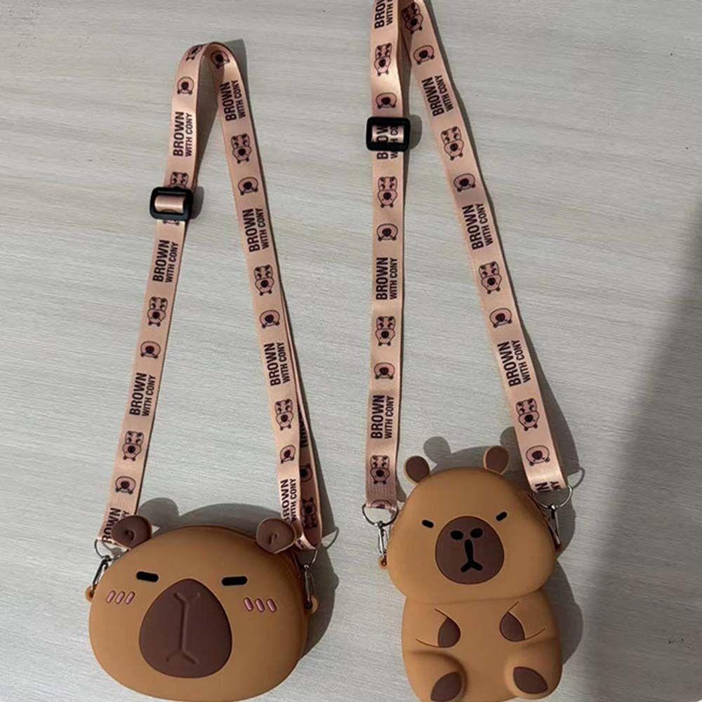 Zero Wallet Capybara Crossboday Bag Adjustable Straps Kawaii Animal Purse  Girls
