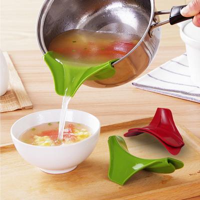 Home Pour Spout For Bowls Pans Pots Jars Slip-On Silicone Easy Wet Dry Hot Cold