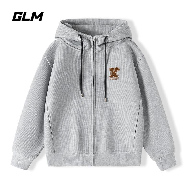 

GLM Men s Waffle-Knit Hooded Cardigan Jacket L