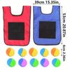 12pcs/set Outdoor Throwing Game Prop 2 Vests 10 Balls for Team Building Backyard Fun Outdoor Sports Family Games Group JXB