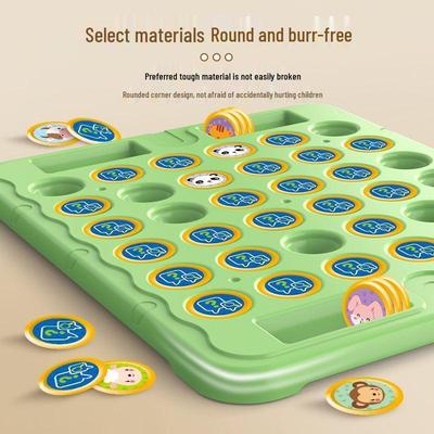 Children's Animal Flip Chess Puzzle Toy for Focus and Observation Training