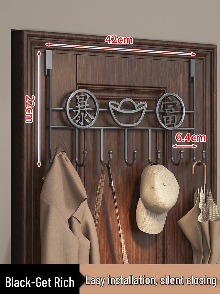Door-Mounted Hook & Storage Rack for Clothes, Coats, and More