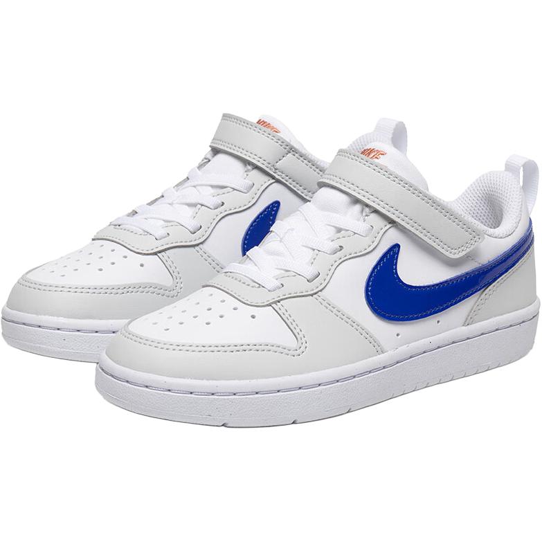 Nike Court Borough Low Recraft Pohodlné Všestranné Protiskluzové Odolné Nízké Dětské Skate Boty Dětské Tenisky Bílé Modré DV5457125