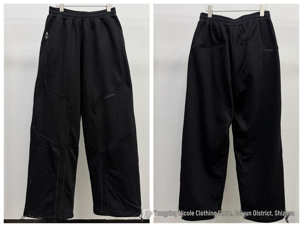 Mertra Color-Block Tracksuit: Hooded Sweatshirt & Loose Sports Pants Set
