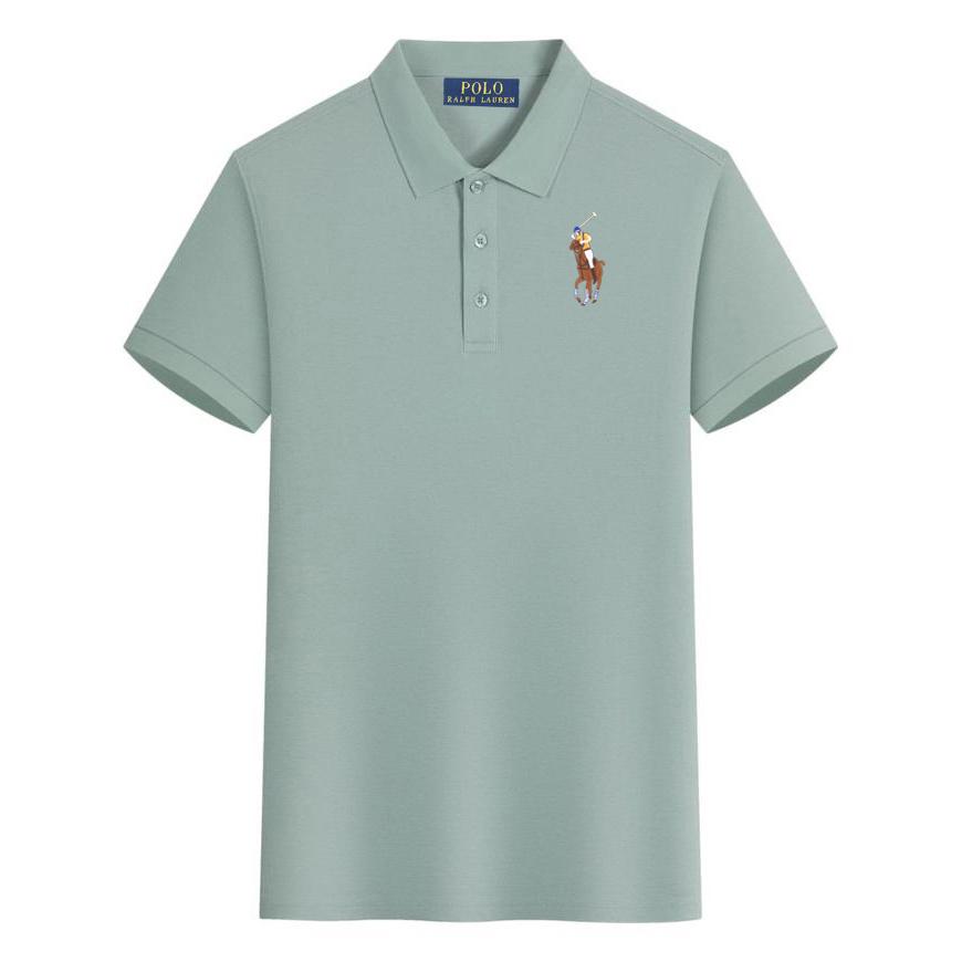 Polo Ralph Lauren Letní nové Pony Vyšívané Neformální Sportovní Polo Tričko, Odvádějící Pot a Absorpční Vlhkost Polo Tričko z Čisté Bavlny